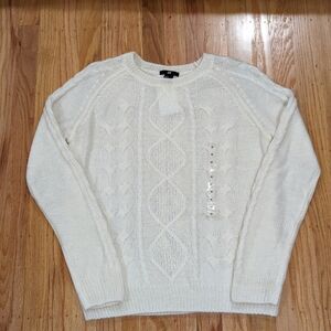 H&M Off White Sweater, Sz Medium